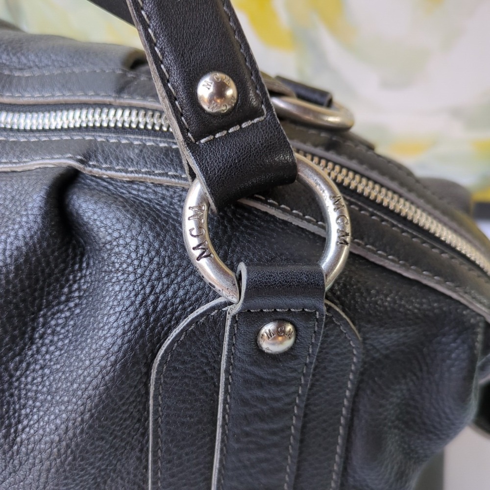 Authentic MCM Black Leather bag - Picture 3 of 16